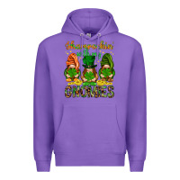 Purple Shamrockin' with my gnomies St. Patricks day Premium Hoodie - HowdyJamesFarm