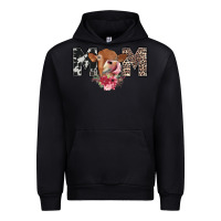 Black mom cow Urban Hoodie - CowhideDigitalArt