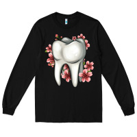 Black floral tooth Long Sleeve Tee - Jasminsmagicworld