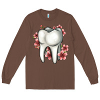 Chestnut floral tooth Long Sleeve Tee - Jasminsmagicworld