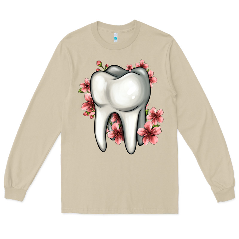 Floral Tooth Long Sleeve Tee by Jasminsmagicworld | Teevron