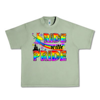 Oil Green Western LGBTQ+ Ride With Pride Urban Heavy Tee - BundleAndBundleShop