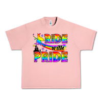 Salmon Western LGBTQ+ Ride With Pride Urban Heavy Tee - BundleAndBundleShop