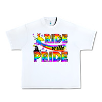 White Western LGBTQ+ Ride With Pride Urban Heavy Tee - BundleAndBundleShop