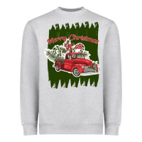 Heather Grey merry christmas y'all truck Heavyweight Sweatshirt - Bettercallsaul