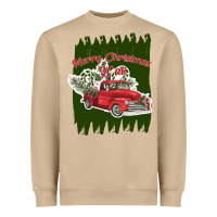 Merry Christmas Y'all Truck Heavyweight Sweatshirt | Teevron