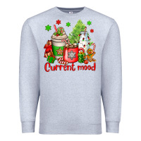Heather Grey current mood christmas Premium Sweatshirt - OliviaCreatesArt