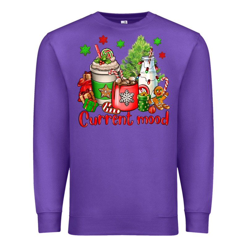 Current Mood Christmas Premium Sweatshirt by OliviaCreatesArt | Teevron