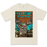 Bone Western Buck Deer Garden Premium Tee - LillyAllenDesigns