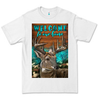 White Western Buck Deer Garden Premium Tee - LillyAllenDesigns
