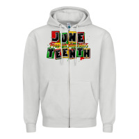 Dove Grey juneteenth freeish since 1865 Zipper Hoodie - CowGirlArtShop