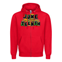 Red juneteenth freeish since 1865 Zipper Hoodie - CowGirlArtShop