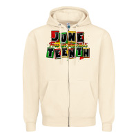 Sandshell juneteenth freeish since 1865 Zipper Hoodie - CowGirlArtShop