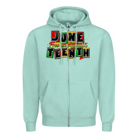 Seafoam juneteenth freeish since 1865 Zipper Hoodie - CowGirlArtShop