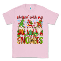 Bubblegum Pink chillin with my gnomies Classic Tee - MaliasSmallBusiness