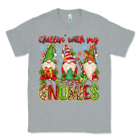 Heather Grey chillin with my gnomies Classic Tee - MaliasSmallBusiness