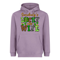 Lavender St. Patrick's Somebody’s lucky ass wife Heavyweight Hoodie - OliviaCreatesArt