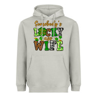 Moon Dust St. Patrick's Somebody’s lucky ass wife Heavyweight Hoodie - OliviaCreatesArt