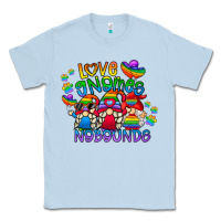 Dusty Blue love gnome no bounds Classic Tee - CowhideDigitalArt