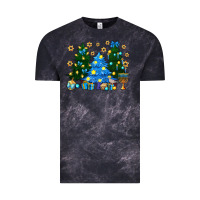 Cloud Black Hannukah Christmas trees Vintage Tee - NancyCooperArtShop