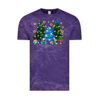Cloud Purple Hannukah Christmas trees Vintage Tee - NancyCooperArtShop