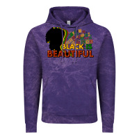 Cloud Purple black is beautiful Vintage Hoodie - NancyCooperArtShop