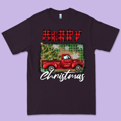 Merry Christmas Truck Premium Tee Designed By Barkaloodesign