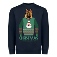 Navy German shepherd dog Christmas Heavyweight Sweatshirt - Bettercallsaul