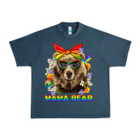 Midnight Navy Mama Bear Pride LGBTQ+ Urban Heavy Tee - BundleAndBundleShop
