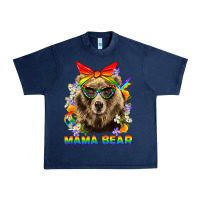 Navy Mama Bear Pride LGBTQ+ Urban Heavy Tee - BundleAndBundleShop