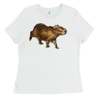 White Capybara Ladies Tee - LillyAllenDesigns