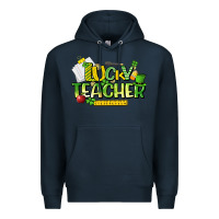 Navy lucky teacher St. Patrick's Day Premium Hoodie - HowdyJamesFarm