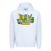White lucky teacher St. Patrick's Day Premium Hoodie - HowdyJamesFarm