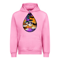 Fuchsia Pink Hallowen Teardrop Urban Hoodie - LillyAllenDesigns