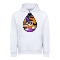 White Hallowen Teardrop Urban Hoodie - LillyAllenDesigns