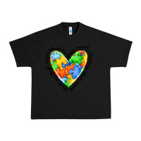 Black autism heart Urban Heavy Tee - JahusDesignShop