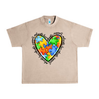 French Oak autism heart Urban Heavy Tee - JahusDesignShop