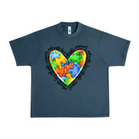 Midnight Navy autism heart Urban Heavy Tee - JahusDesignShop