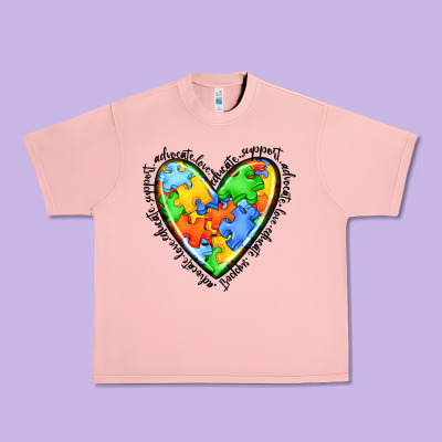 Autism Heart Urban Heavy Tee Designed By Jahusdesignshop