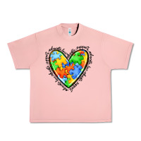 Salmon autism heart Urban Heavy Tee - JahusDesignShop