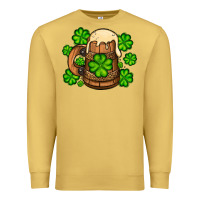 Antique Gold St. Patrick's Beer and shamrock Premium Sweatshirt - OliviaCreatesArt