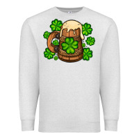Oatmeal Heather St. Patrick's Beer and shamrock Premium Sweatshirt - OliviaCreatesArt