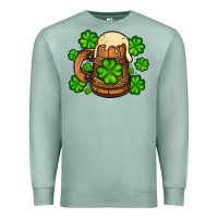 Seafoam St. Patrick's Beer and shamrock Premium Sweatshirt - OliviaCreatesArt