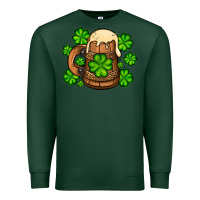 Sports Green St. Patrick's Beer and shamrock Premium Sweatshirt - OliviaCreatesArt