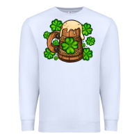 White St. Patrick's Beer and shamrock Premium Sweatshirt - OliviaCreatesArt