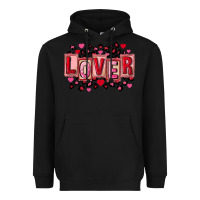 Black Valentine's Day lover Heavyweight Hoodie - FaDigitalArtStudio