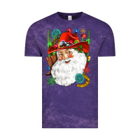 Cloud Purple Cowboy Santa Vintage Tee - NancyCooperArtShop