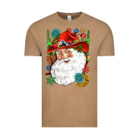 Vintage Coffee Cowboy Santa Vintage Tee - NancyCooperArtShop