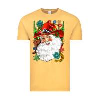 Vintage Mustard Cowboy Santa Vintage Tee - NancyCooperArtShop