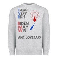 Heather Grey trump biden cars Heavyweight Sweatshirt - Bettercallsaul
